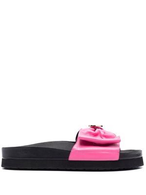 Love Moschino bow-detail 20mm slides - Pink