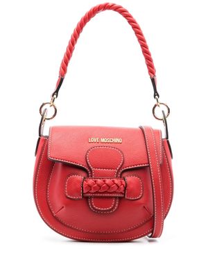 Love Moschino braided-detail shoulder bag - Red