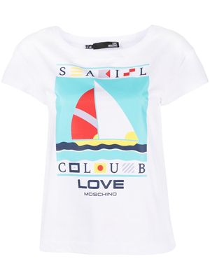 Love Moschino cap-sleeve cotton T-shirt - White