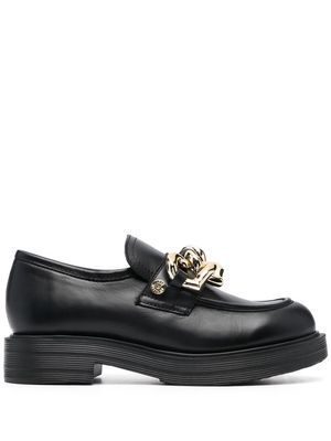 Love Moschino chain-detail chunky-sole loafers - Black