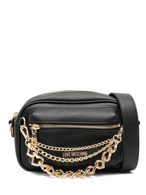 Love Moschino chain-detail crossbody bag - Black