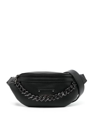 Love Moschino chain-embellished belt bag - Black