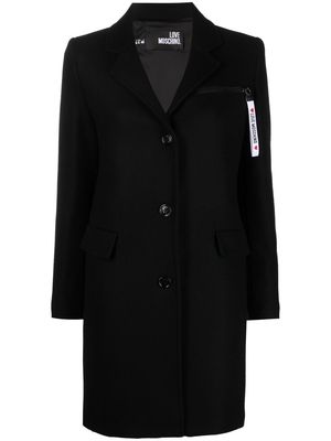 Love Moschino chest zip coat - Black