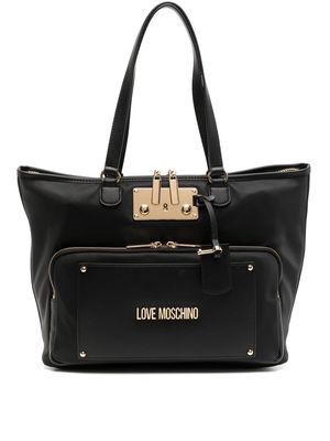 Love Moschino contrast-hardware tote bag - Black