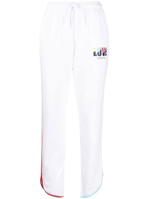 Love Moschino contrast-stripe track pants - White