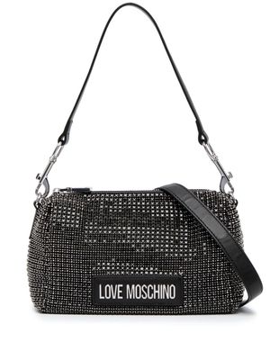Love Moschino crystal-embellished tote bag - Black