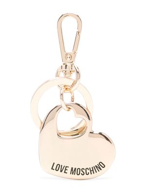 Love Moschino cut-out heart-shaped keyring - Gold