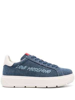 Love Moschino denim chunky sneakers - Blue