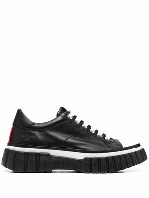 Love Moschino embossed-logo low-top sneakers - Black