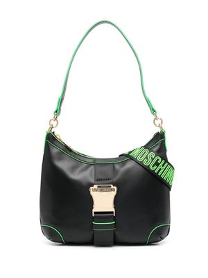 Love Moschino front buckle-fastening shoulder bag - Black