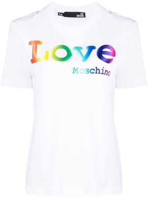 Love Moschino gradient logo T-shirt - White
