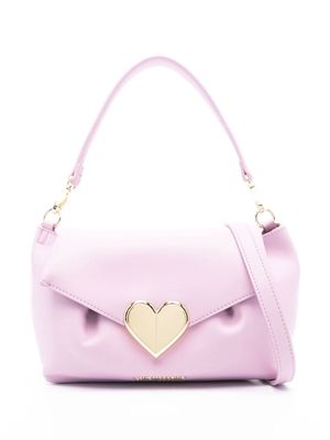 Love Moschino heart-plaque shoulder bag - Purple