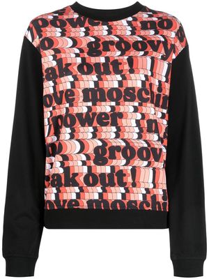 Love Moschino heart-print crew-neck sweatshirt - Black