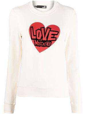 Love Moschino heart-print logo sweatshirt - White