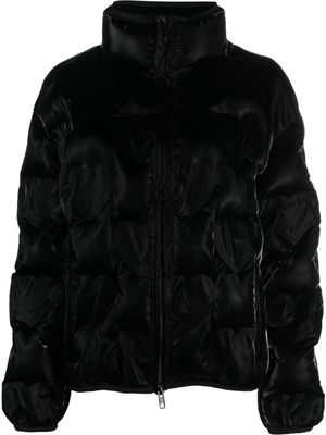Love Moschino heart-quilted puffer jacket - Black