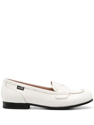 Love Moschino heart-slot loafers - White