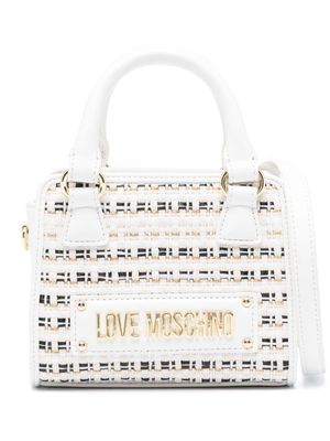 Love Moschino jacquard mini bag - White