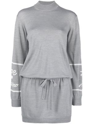 Love Moschino knitted jumper dress - Grey