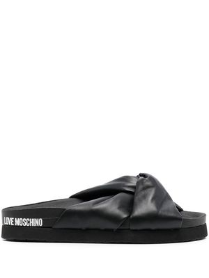 Love Moschino knot-detail sandals - Black