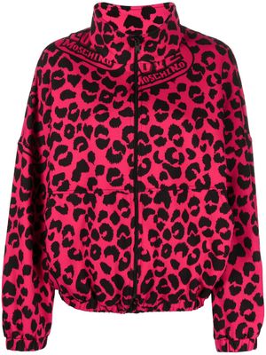 Love Moschino leopard-print track jacket - Pink