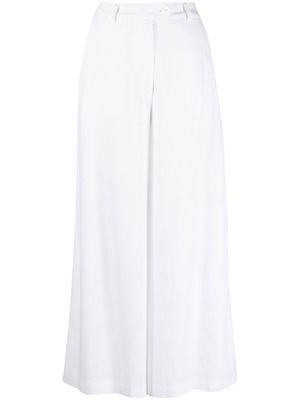 Love Moschino linen cropped trousers - White
