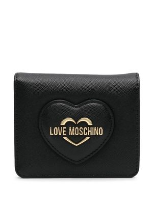 Love Moschino logo-appliqué bi-fold wallet - Black