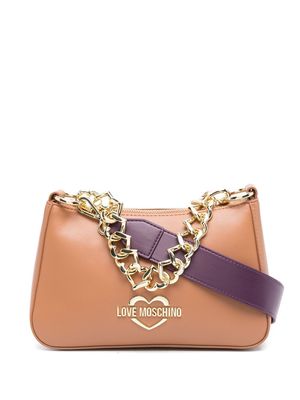 Love Moschino logo-detail crossbody bag - Purple