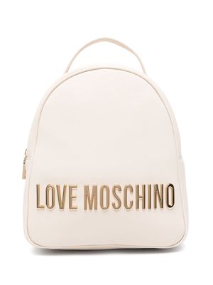 Love Moschino logo-lettering backpack - Neutrals