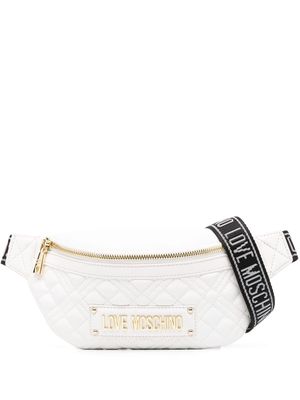Love Moschino logo-lettering belt bags - White