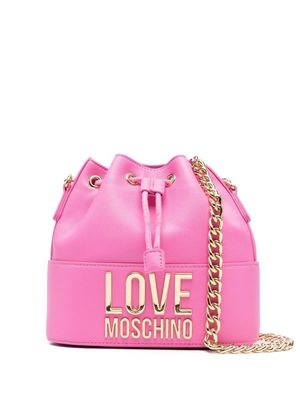 Love Moschino logo-lettering crossbody bag - Pink
