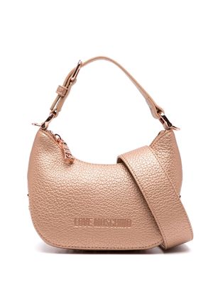 Love Moschino logo-lettering faux-leather bag - Gold