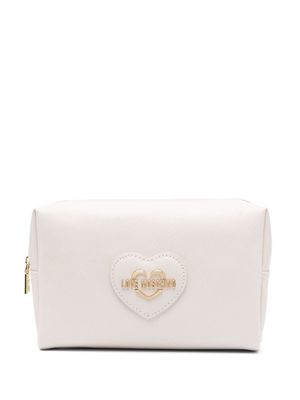 Love Moschino logo-lettering make-up bag - Neutrals