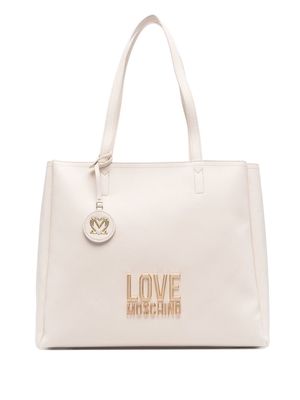 Love Moschino logo-lettering tote bag - Neutrals