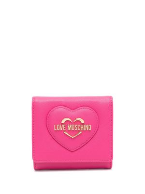Love Moschino logo-lettering tri-fold wallet - Pink