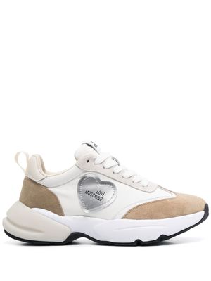 Love Moschino logo-patch panelled sneakers - White