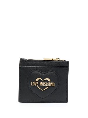 Love Moschino logo-plaque zip-up wallet - Yellow