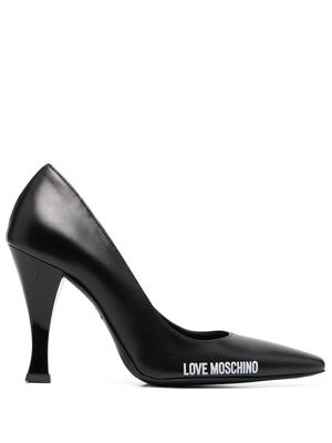Love Moschino logo-print 100mm pumps - Black