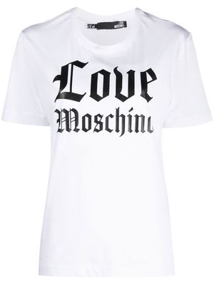 Love Moschino logo-print detail T-shirt - White