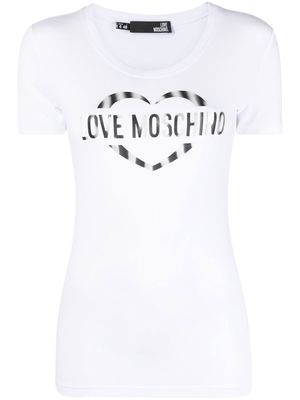 Love Moschino logo-print round-neck T-shirt - White