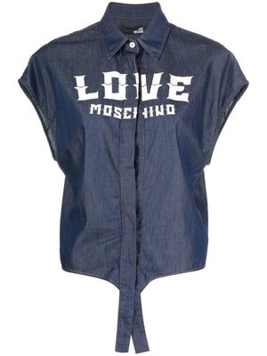 Love Moschino logo-print shirt - Blue
