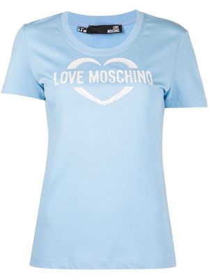 Love Moschino logo-print short-sleeve T-shirt - Blue