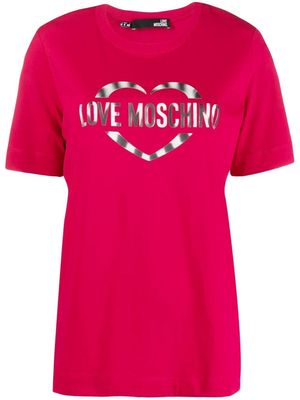 Love Moschino logo-print short-sleeve T-shirt - Pink