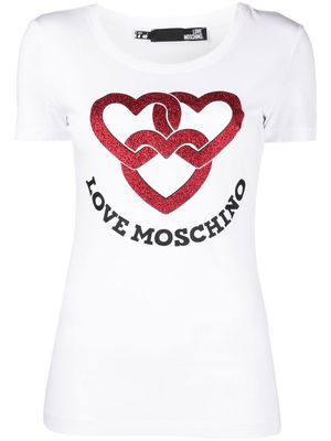 Love Moschino logo-print short-sleeve T-shirt - White