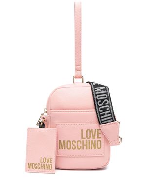 Love Moschino logo-print shoulder bag - Pink