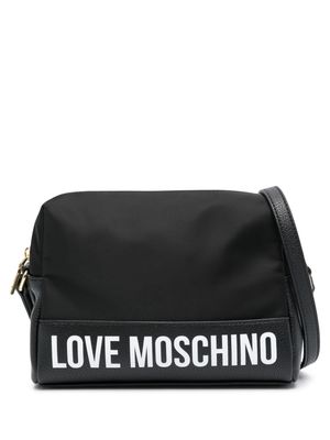 Love Moschino logo-printed cross body bag - Black
