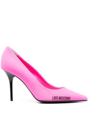 Love Moschino logo-printed pumps - Pink