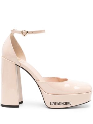 Love Moschino logo-sole 125mm platform pumps - Pink
