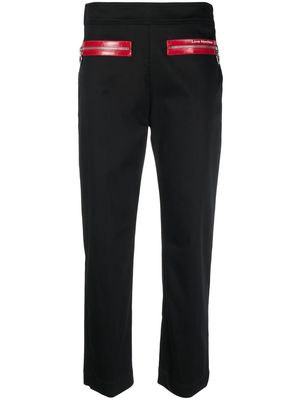 Love Moschino logo-tape tailored trousers - Black