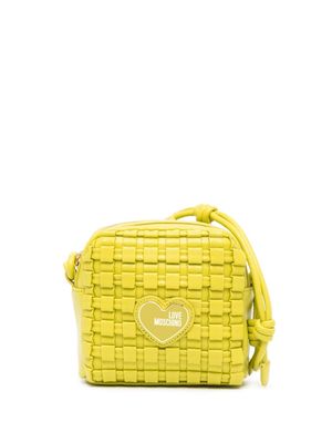 Love Moschino Lovely Love braided-effect bag - Green