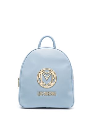 Love Moschino medium logo-plaque backpack - Blue